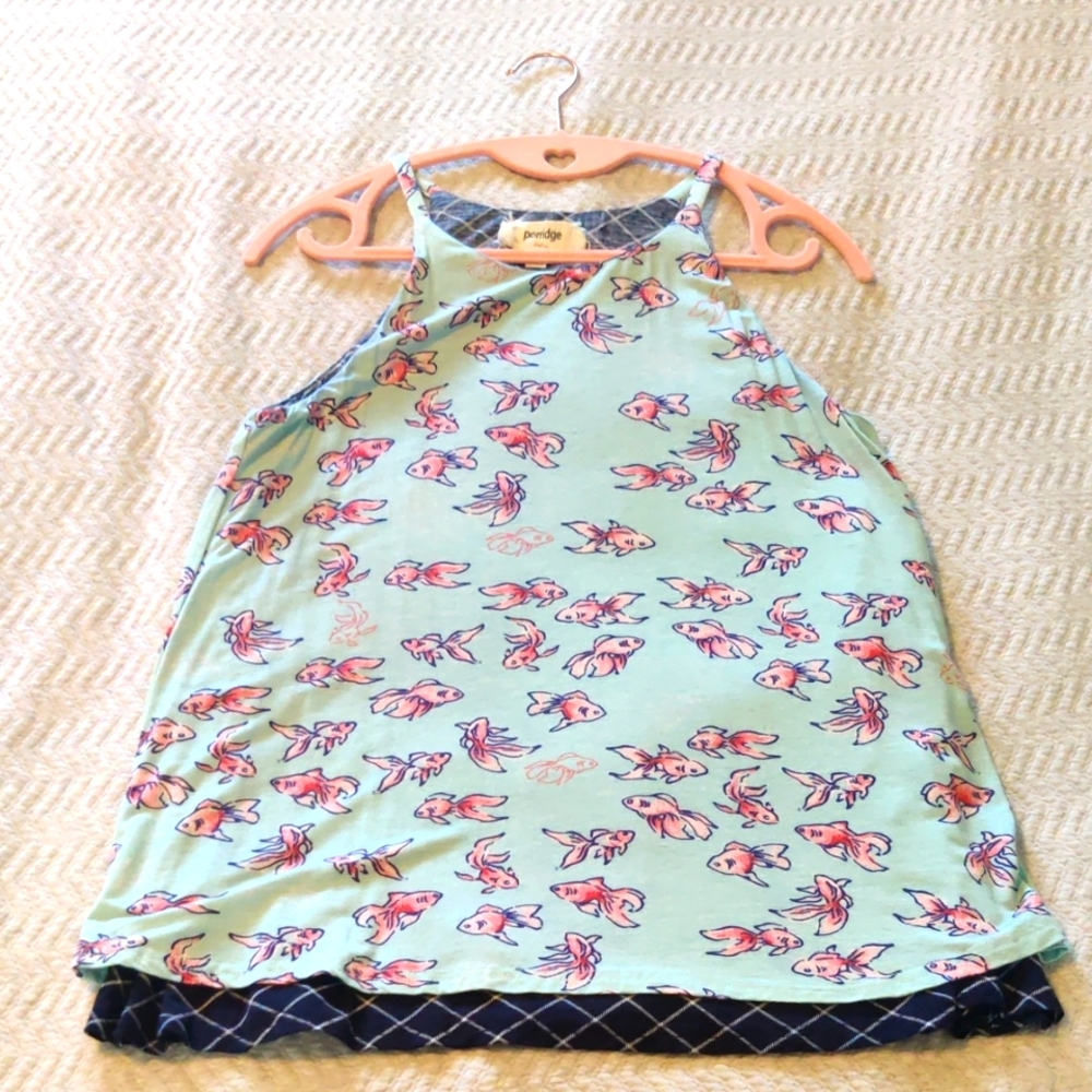 Porridge Koi Layered High Neck Tanktop Size XS